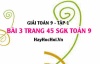 Giải bài 3 trang 45 SGK Toán 9 tập 1